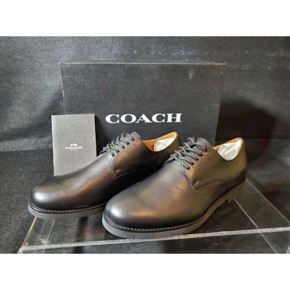 COACH Men's Dress Shoes: Style: DERBY PBL LTH (FG2991) Color: BLACK Size: 7.5D